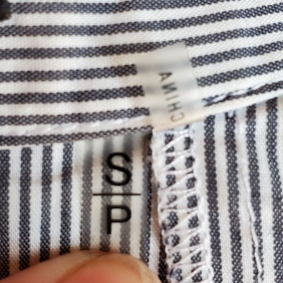 Tahari Sleeveless Ruffle Neckline Striped Blouse - Picture 7 of 8